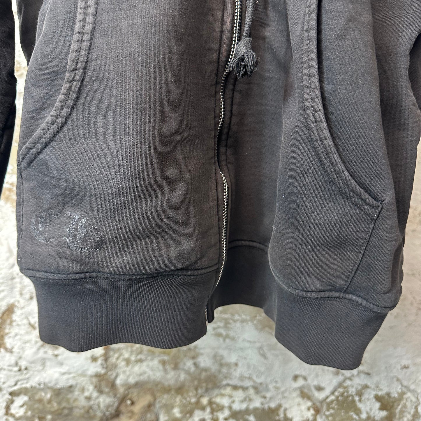 Chrome Hearts Horseshoe Thermal Zip Up Hoodie Black Sz L (M)