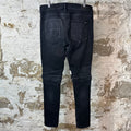 Amiri MX2 White Patch Black Denim Jeans Sz 32