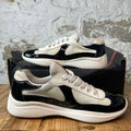 Prada Americas Cup Black Patent White Sneaker Sz 8.5