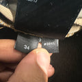 Amiri MX1 Black Leather Dirty Blue Denim Jeans Sz 34