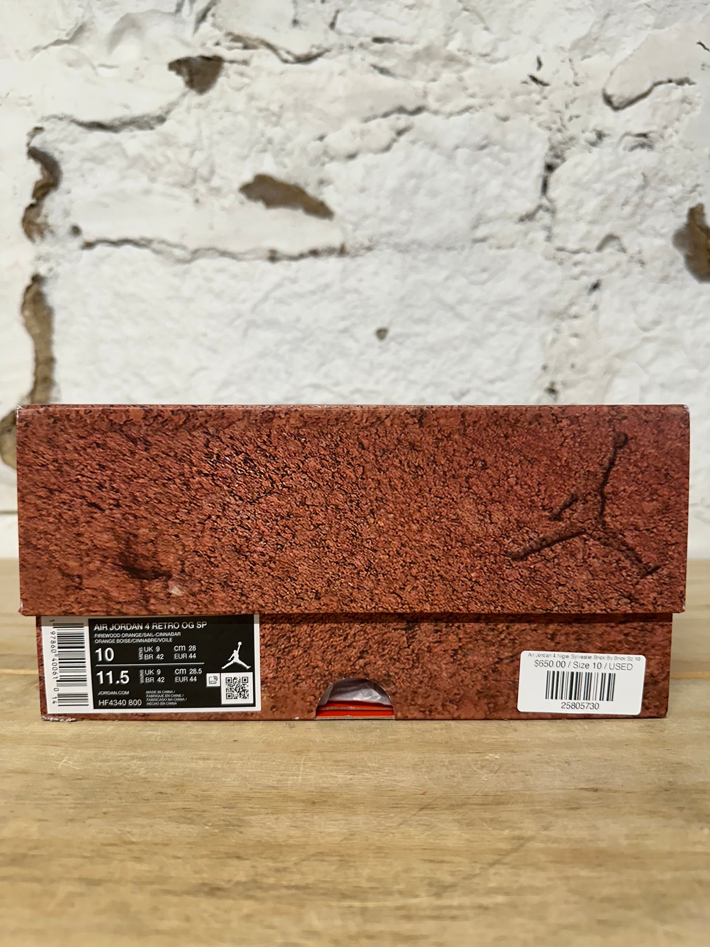 Air Jordan 4 Nigel Sylvester Brick By Brick Sz 10