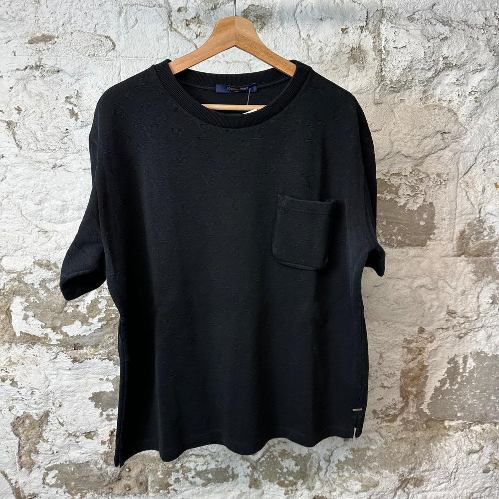 Louis Vuitton Black Monogram Pocket T-shirt Sz XL