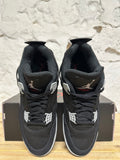 Air Jordan 4 Black Canvas Sz 10