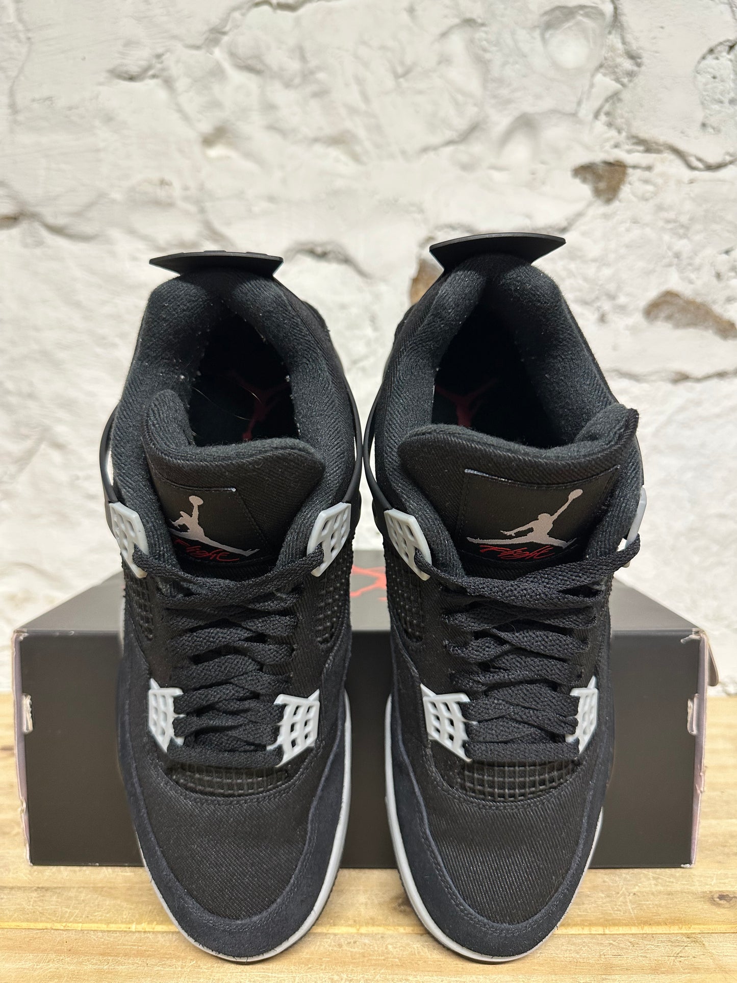 Air Jordan 4 Black Canvas Sz 10