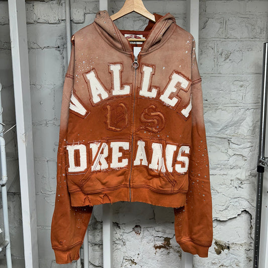 Vale Forever Classico Orange Zip-Up Hoodie Sz XL DS