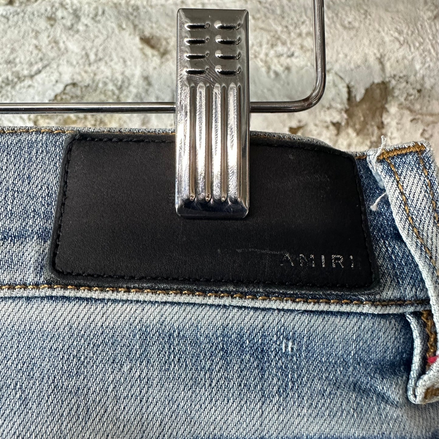 Amiri Multicolor Paisley Blue Denim Jeans Sz 30