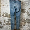 Amiri MX1 Multicolor Paisley Thrasher Blue Denim Jeans Sz 33