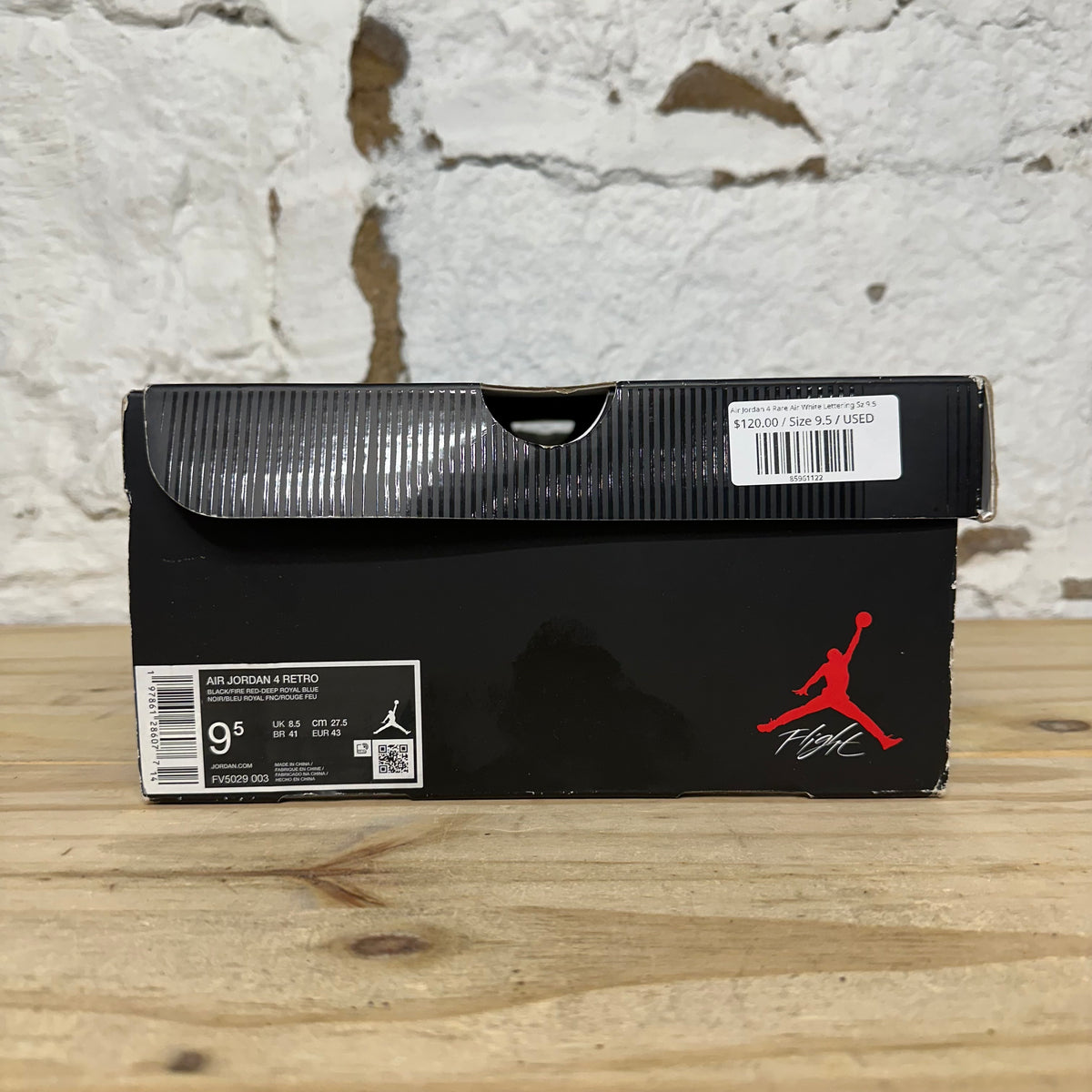 Air Jordan 4 Rare Air White Lettering Sz 9.5