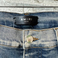 Amiri Multicolor Paisley Blue Denim Jeans Sz 34
