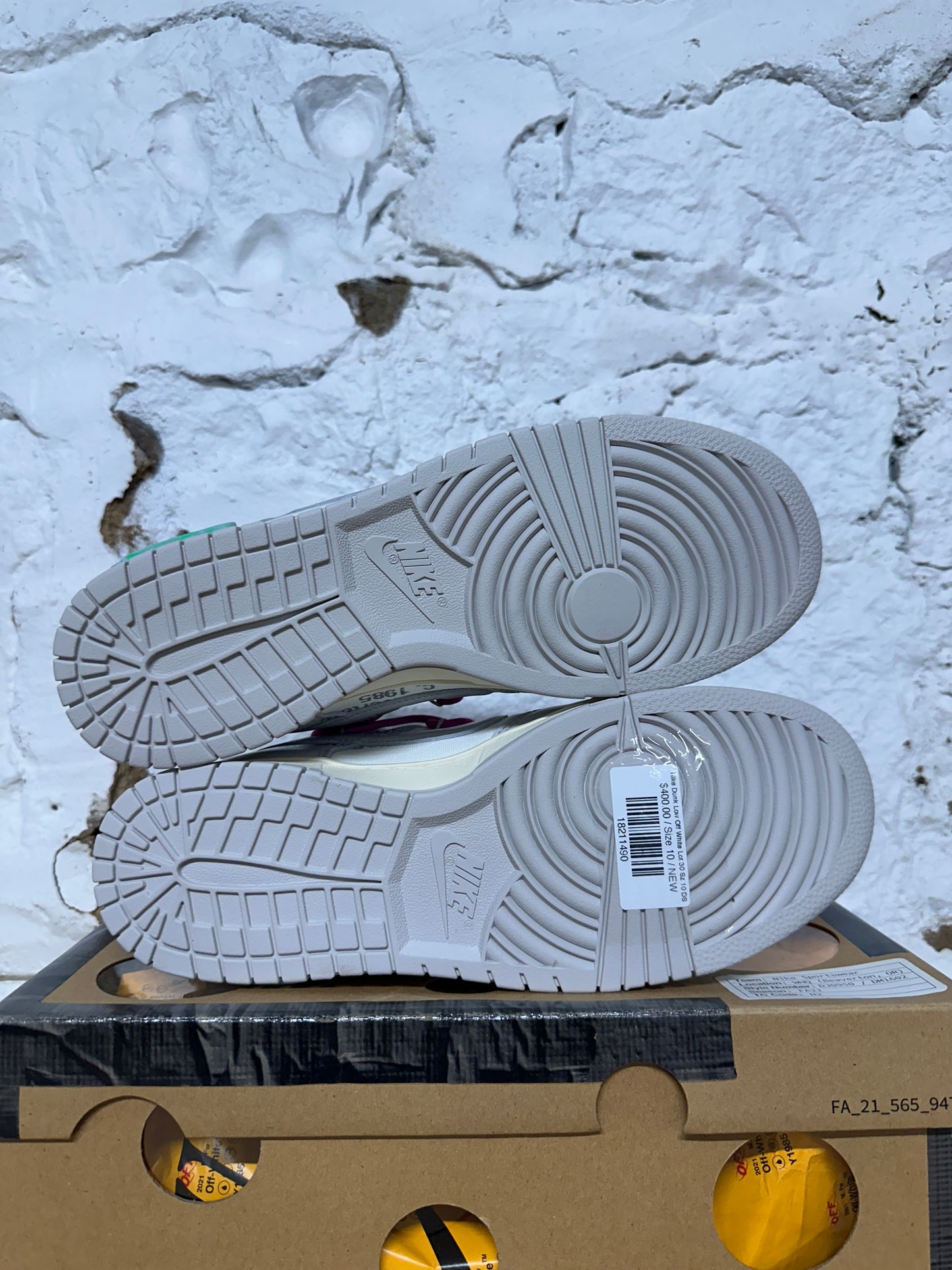 Nike Dunk Low Off White Lot 30 Sz 10 DS