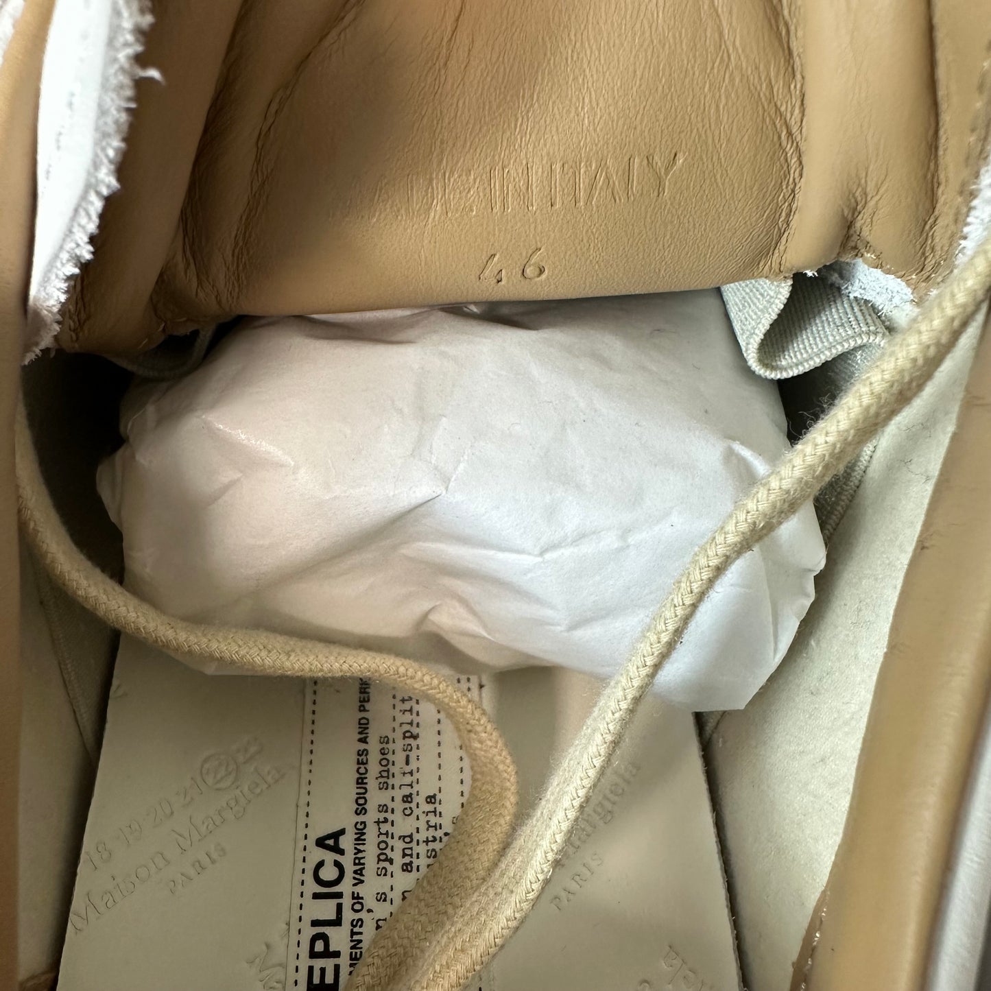 Maison Margiela Replica Paint Splatter White Sneaker Sz 13 (46) DS