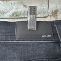 Amiri Cheetah Print Thrasher Black Denim Jeans Sz 30