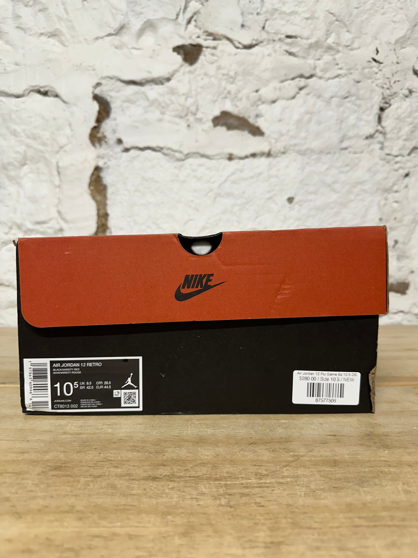 Air Jordan 12 Flu Game Sz 10.5 DS