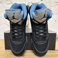 Air Jordan 5 Black University Blue Sz 10