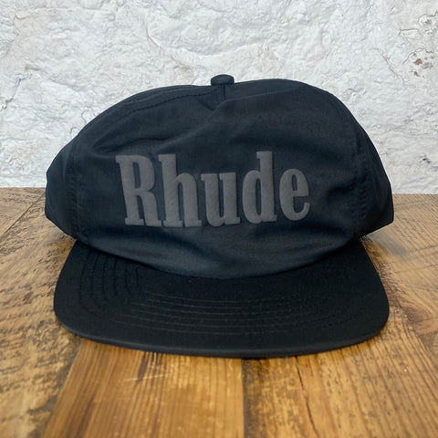 Rhude Black Spellout Hat DS