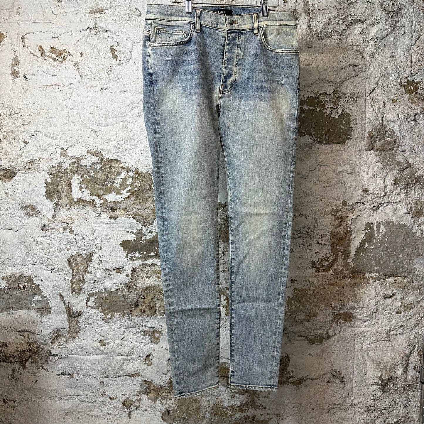 Amiri Plain Washed Blue Denim Jeans Sz 34