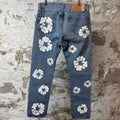 Denim Tears White CW Blue Denim Jeans Sz 33