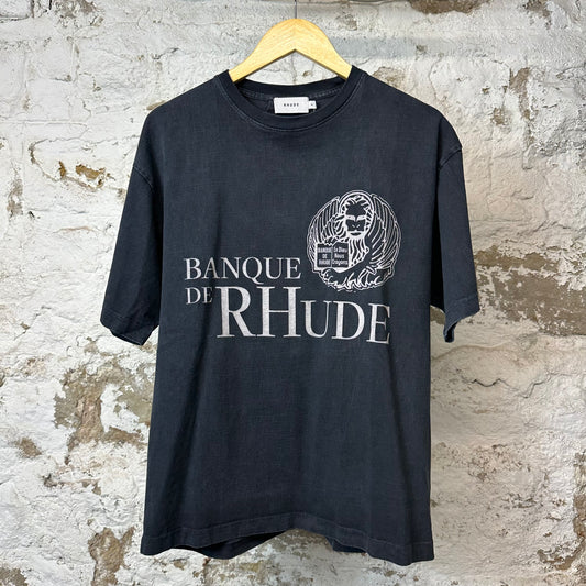 Rhude Banque T-shirt Black Sz XS