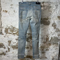 Amiri Multicolor Paisley Blue Denim Jeans Sz 31