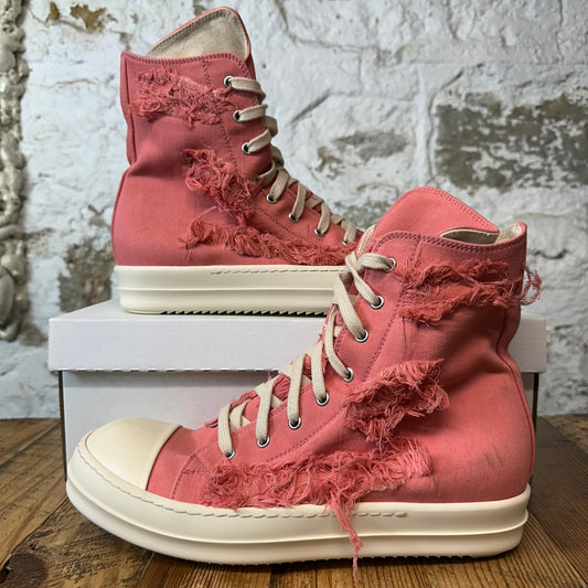 Rick Owens High Pink Slashed Milk Sneaker Sz 9 (42)