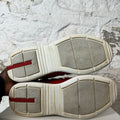 Prada Americas Cup Rossa Patent White Sneaker Sz 9.5 No Box