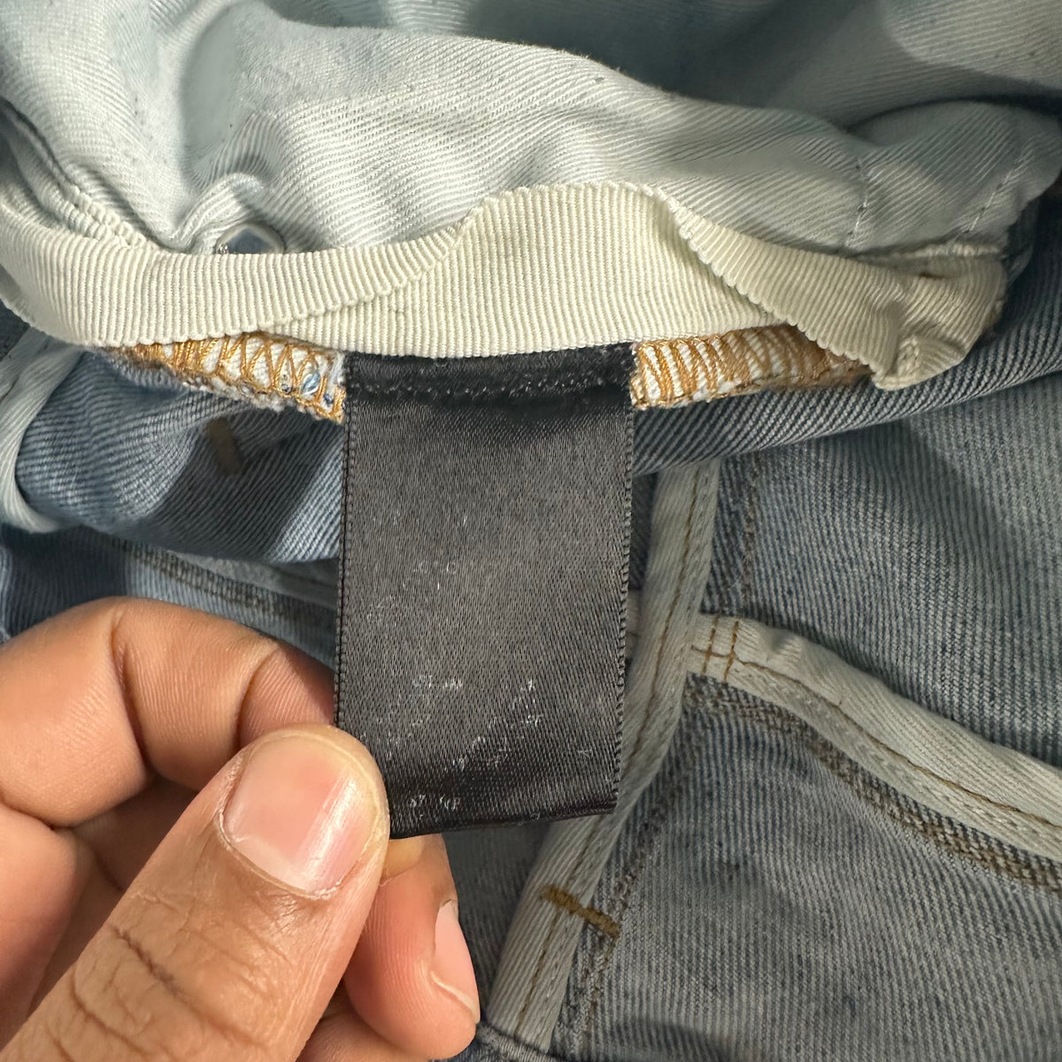 Amiri MX1 Sky Blue Cream Blue Denim Jeans Sz 28