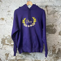 Dior Embroidered Floral Logo Hoodie Purple Sz S
