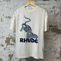 Rhude Blue Cheetah T-Shirt White Sz S