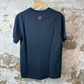 Louis Vuitton Distressed Denim Spell Navy T-Shirt Sz S
