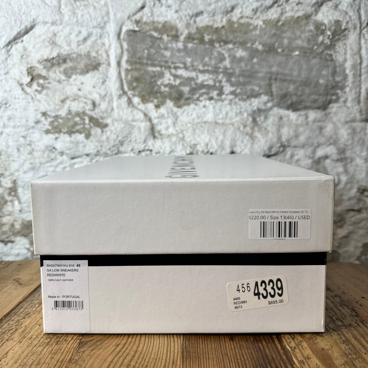 Givenchy G4 Red White Patent Sneaker Sz 13 (46)