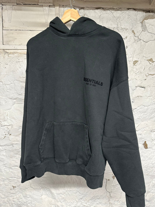 FOG Essentials Black Back Logo Hoodie Sz XS