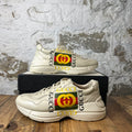 Gucci Rhyton Vintage Logo Cream Sneaker Sz 11