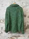 Amiri Boucle Button Up Green Jacket Sz L