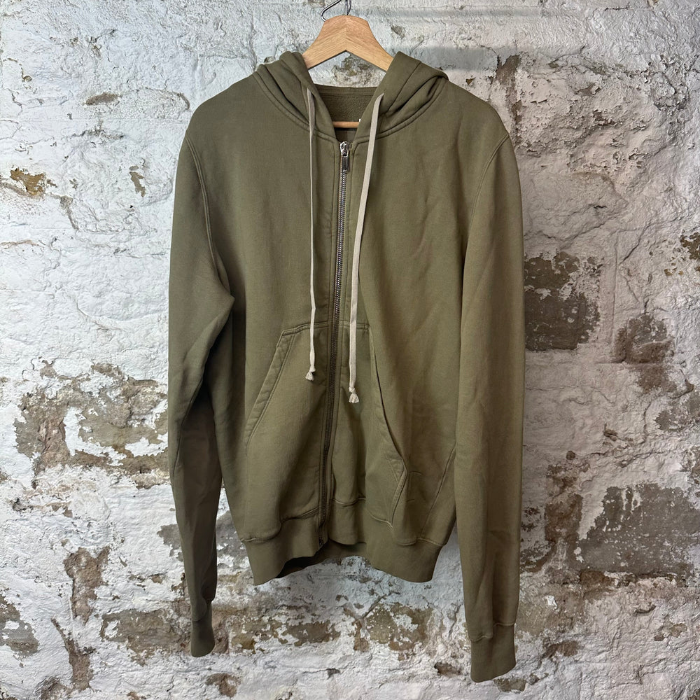Rick Owens DRKSHDW Pale Green Pearl Zip Up Hoodie Sz L