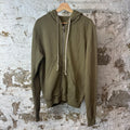 Rick Owens DRKSHDW Pale Green Pearl Zip Up Hoodie Sz L