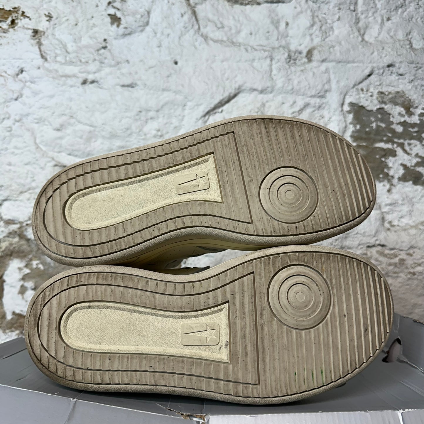 Rick Owens High TURBOWPN White Cream Sneaker Sz 8.5