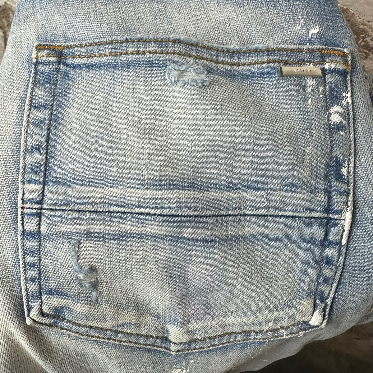 Amiri MA Drip Blue Denim Jeans Sz 28