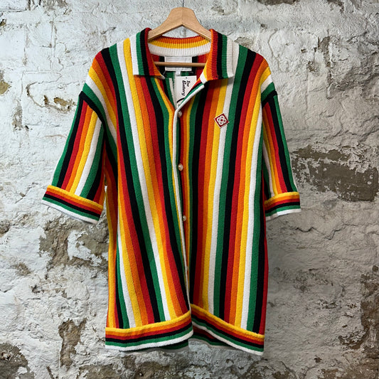 Casablanca Multicolor Striped Towel Button Up Shirt Sz S