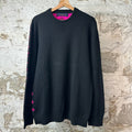 Louis Vuitton Pink Monogram Black Sweater Sz XL