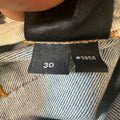 Amiri MX1 White Starburst Blue Denim Jeans Sz 30