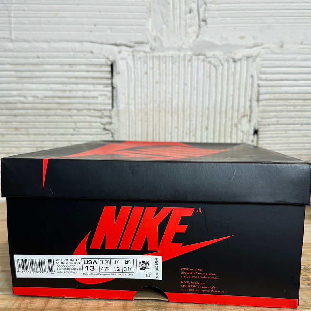 Air Jordan 1 High Pine Green Black Sz 13 DS