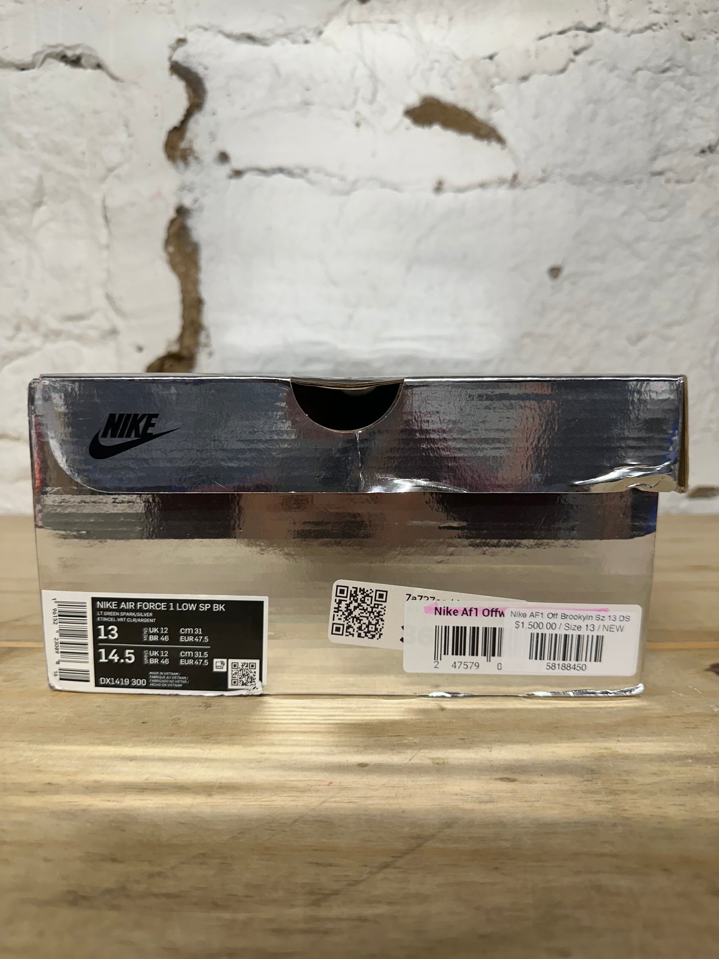 Nike Air Force 1 Low Off White Brooklyn Sz 13 DS