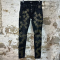 Amiri Green Camo Star Chemist Black Denim Jeans Sz 30