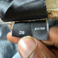 Amiri Purple Suede Spell Blue Denim Jeans Sz 29