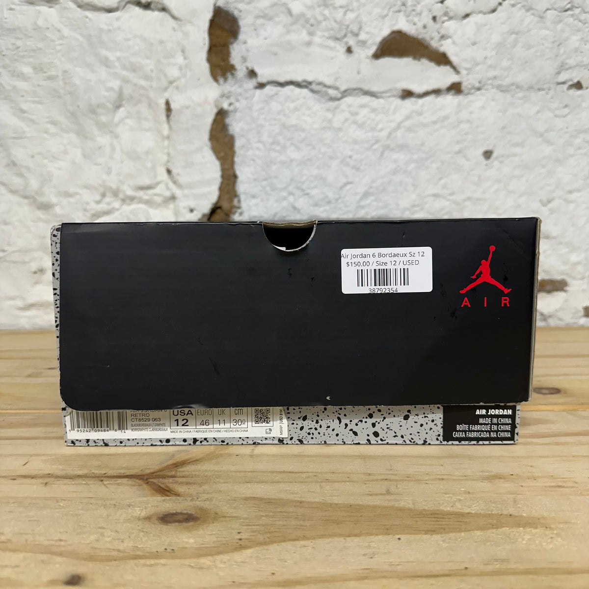 Air Jordan 6 Bordaeux Sz 12
