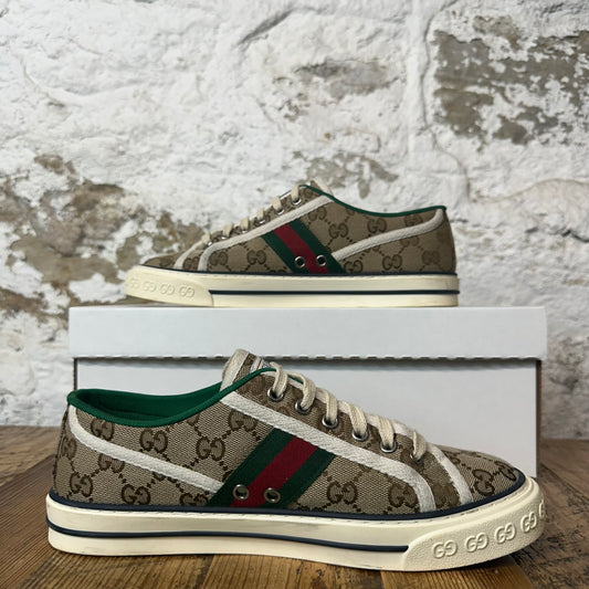 Gucci Tennis 1977 Brown Monogram Sneaker Sz 5 No Box