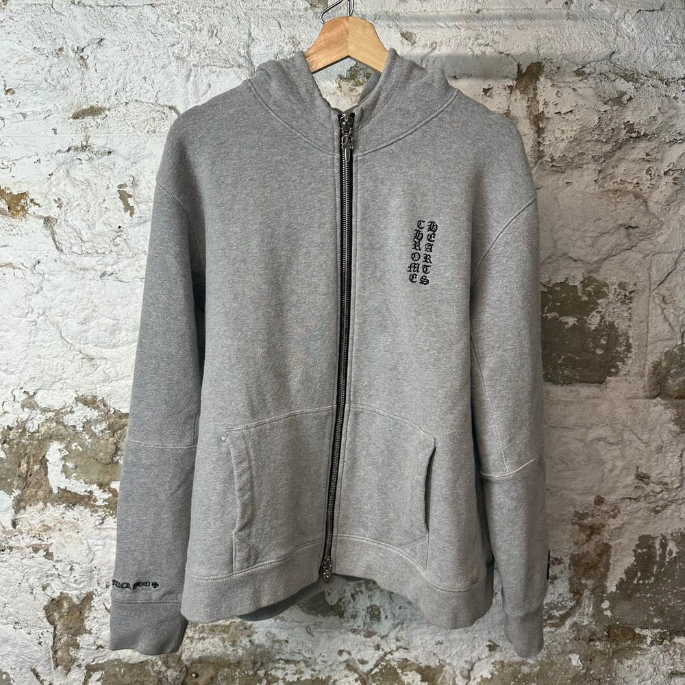 Chrome Hearts Y Not GRP Grey Zip Up Hoodie Sz M