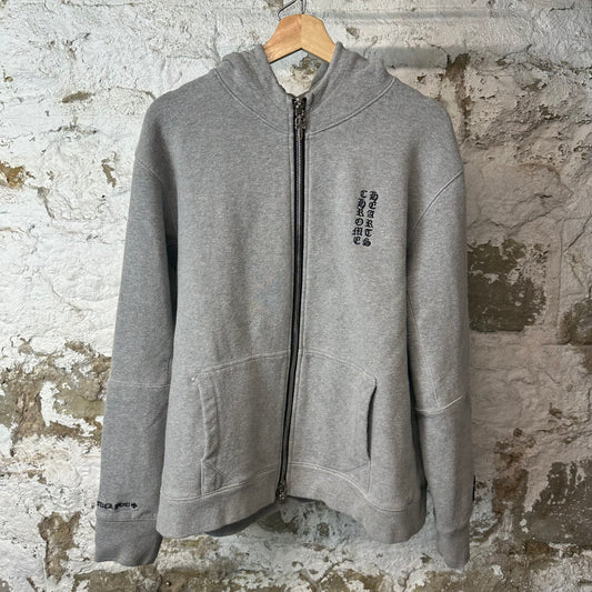 Chrome Hearts Y Not GRP Grey Zip Up Hoodie Sz M