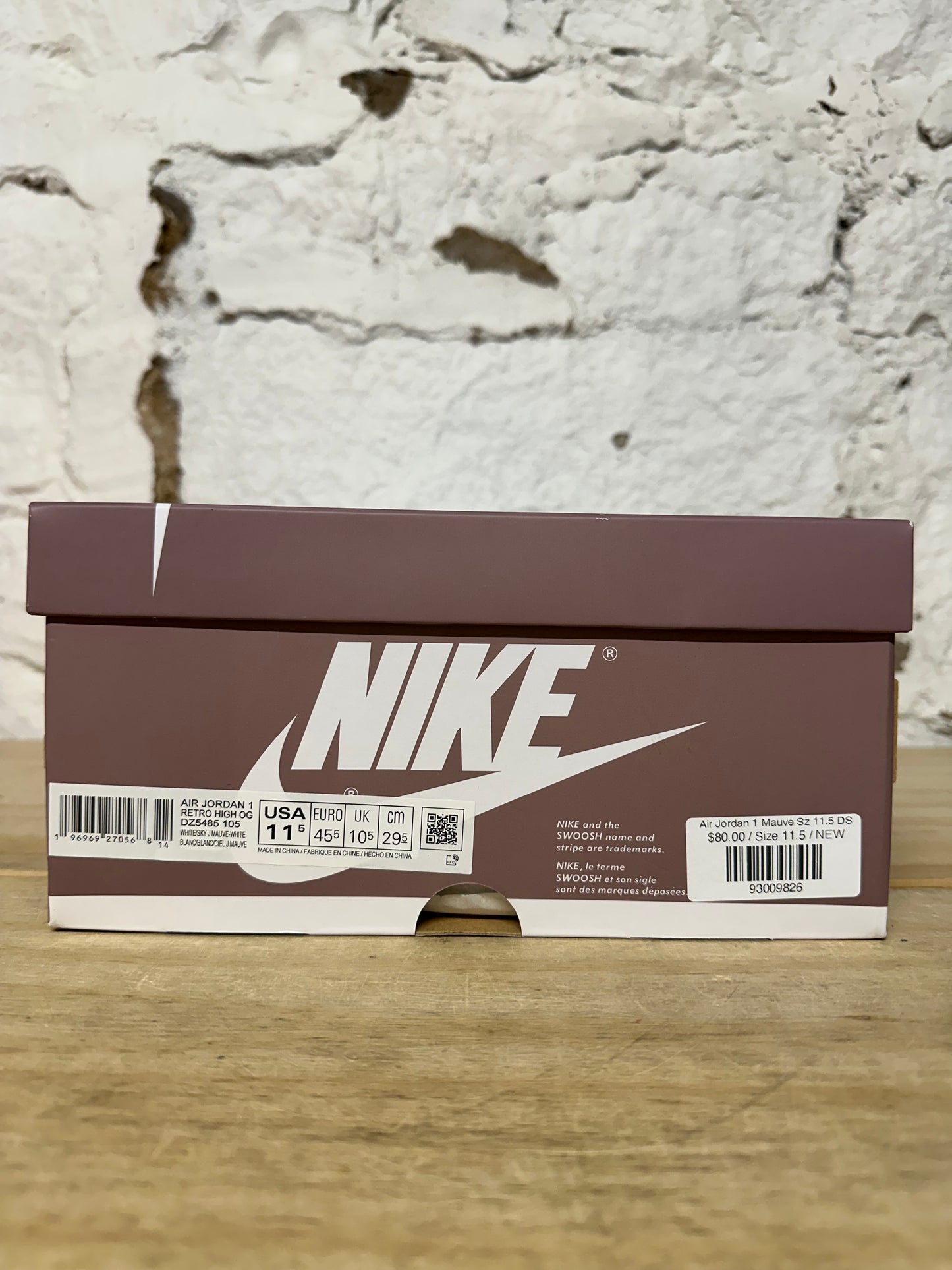 Air Jordan 1 Mauve Sz 11.5 DS