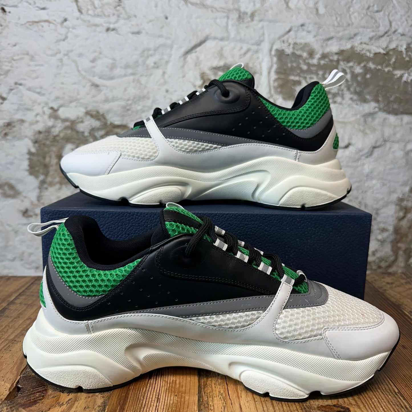 Dior B22 Green Black White Sneaker Sz 14 (47)